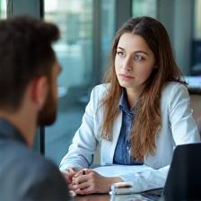 Recruiter interviewing candidate